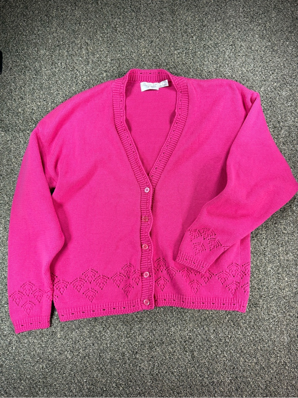 Van Heusen Bright Pink V-Neck Button Cardigan